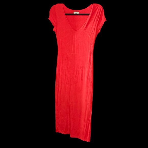 See You Monday Red Bodycon Midi Dress Size Large - Picture 1 of 4